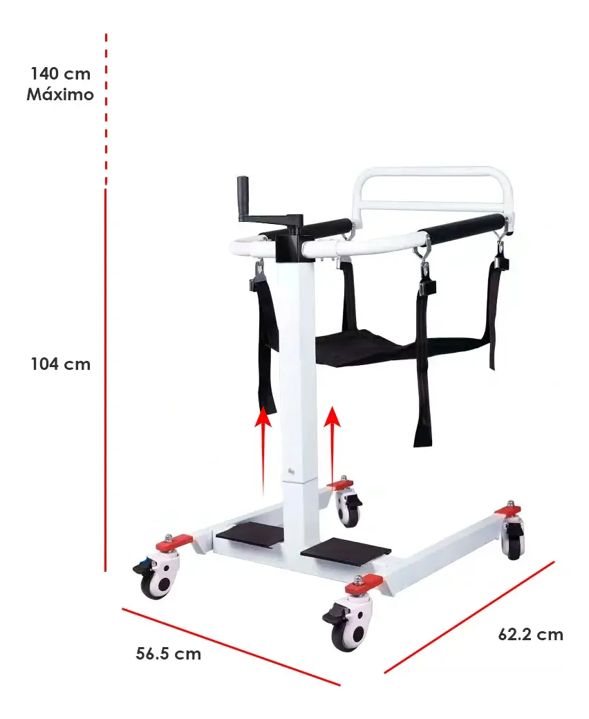 Silla elevable vista 4 medidas